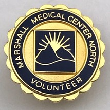 Marshall Medical Center North Volunteer Vintage Gold Tone Service Pin En... - $9.95