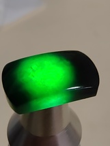 Icy Ice Black 100% Natural Burma Jadeite Jade Loose Ring Stone #Type A J... - £542.88 GBP