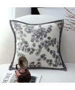 SOGA 2X 45cm Dark Gray Floral Decorative Pillow Covers for Modern Elegant Sofa - $91.04 CAD