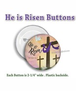 He is Risen BUTTONS Pin Pinback Buttons Badge Jesus Christ Matthew 28:6 ... - $55.04 MXN