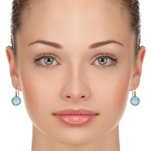 Galaxy Gold GG 14k Rose Gold Fish Hook Earrings with Natural Blue Topaz - £219.81 GBP+