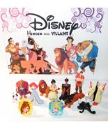Disney Villains and Heroes Deluxe Figure Toy Set of 12 with 10 Figures +... - £12.78 GBP