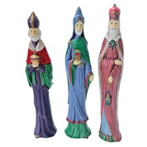 Herald Set 3 Pencil Slim Porcelain Wisemen Three Kings Christmas 10.5&quot; Tall - £15.02 GBP