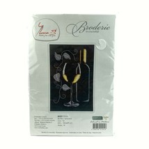 Luca-S Counted Cross Stitch Kit &quot;Bottle of White Wine&quot; 18.5cm x 29cm Mol... - $24.49