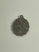 Vintage Catholic Devotional Pendant Medal Charm Estate Jewelry Find KG JD - $9.89