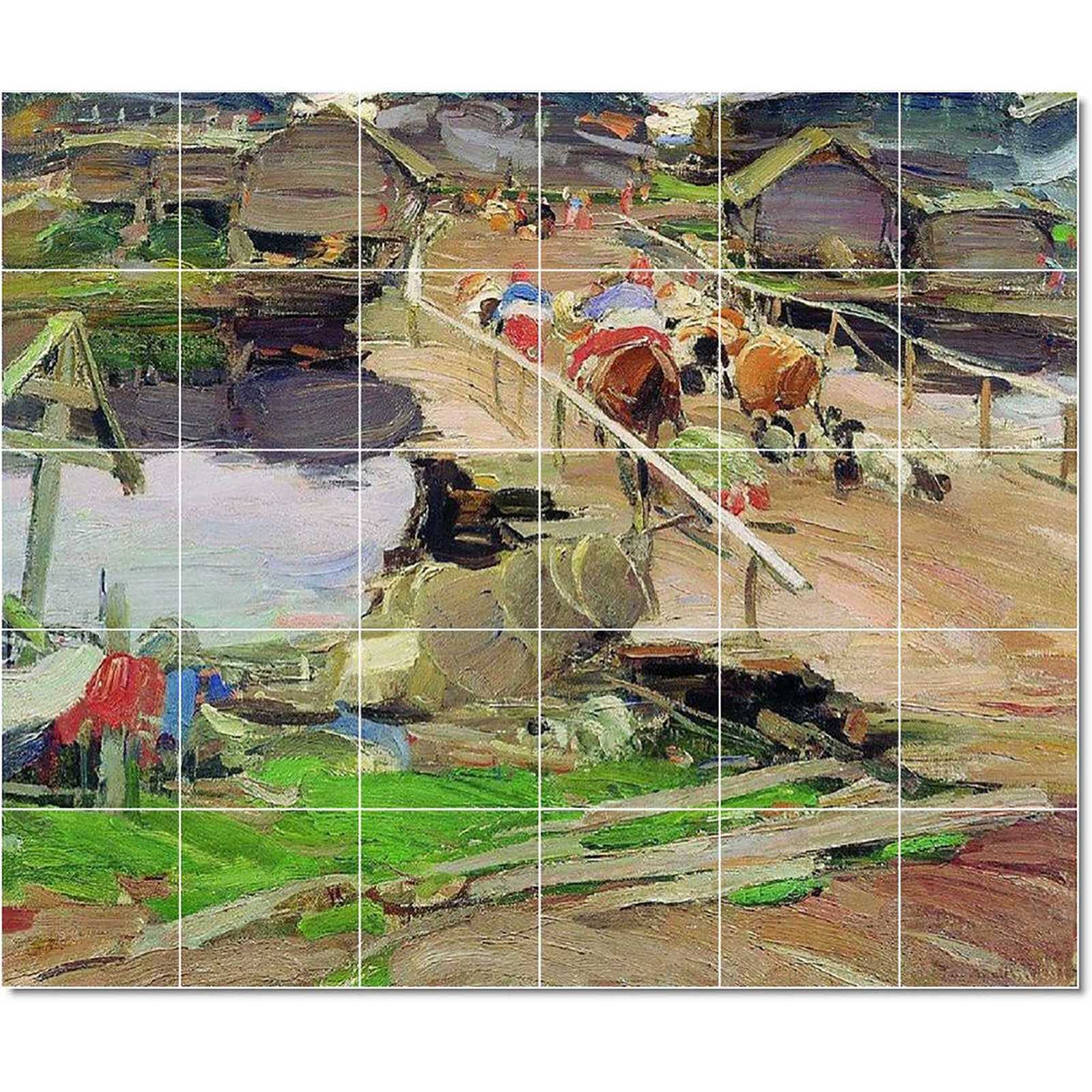 Abram arkhipov 17 morning in the village bridge