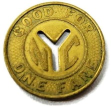 New York City Fair Transit Authority Token NYC USA America Golden Color Carved - £19.88 GBP