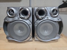 Pair JVC Speakers 3-Way Bass Reflex G-Max SP-MXGA77 Giga-Tube Tested (Sc... - $46.36
