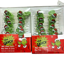 2 Mini String Lights Grinch Dr Seuss Christmas 20 LED 7ft Battery Powere... - £16.18 GBP