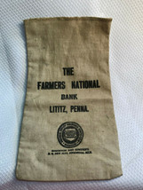 Vtg Farmers National Bank Deposit Bag Lititz, Penna. - £15.76 GBP