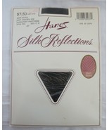 Hanes Silk Reflections Size CD Mesh Weave Sandalfoot Jet Pantyhose Style... - $15.00