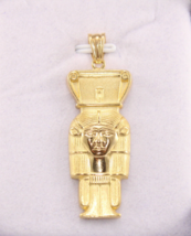 Egyptian Handmade Goddess Hathor The Divine Feminine Gold 18K Pendant 10 Gr - £940.29 GBP