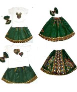 African Print Ankara Dashiki girl&#39;s  Skirt  t-shirt &amp; Clip Bow- Choose - $409.89 MXN+