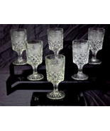 Vintage ANCHOR HOCKING 6.625&quot; Water Beverage Goblet WEXFORD Pattern - Se... - $44.91 CAD