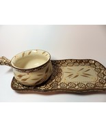 Old World Green by TEMP-TATIONS Handled Soup Bowl and Snack Tray - £30.25 GBP