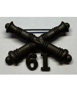 1902-1905, U.S ARMY ARTILLERY CORPS, BRONZE, 61st FIELD ARTILLERY, COLLA... - $649.74 MXN