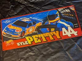 Kyle Petty 44 Hot Wheels Racing Store Sign Display NASCAR 35 x 16 In - $6,833.52 MXN