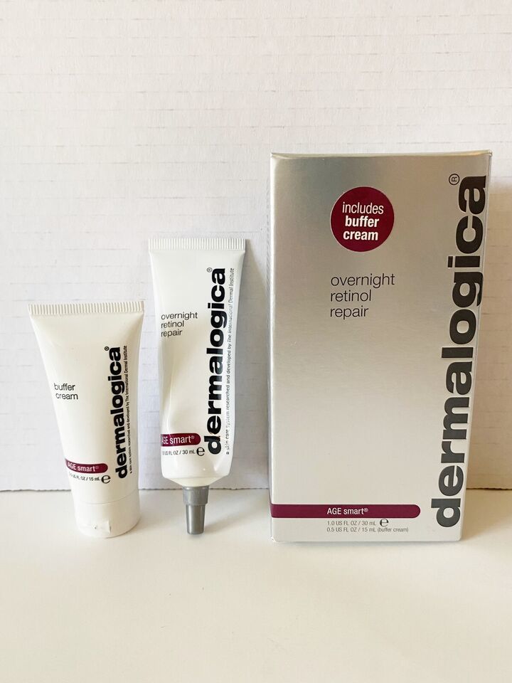 Dermalogica Age Smart Overnight Retinol Repair 1oz with Buffer Cream New, BOXED - $64.35