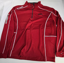 Columbia Omni-Wick 1/4 Zip Golf Pullover Red LS Shirt Mens XL Arkansas Razorback - $20.53