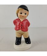 Vtg Goebel Horse Jockey Rider Figurine #10754 W Germany Red Jacket Boots... - $13.95