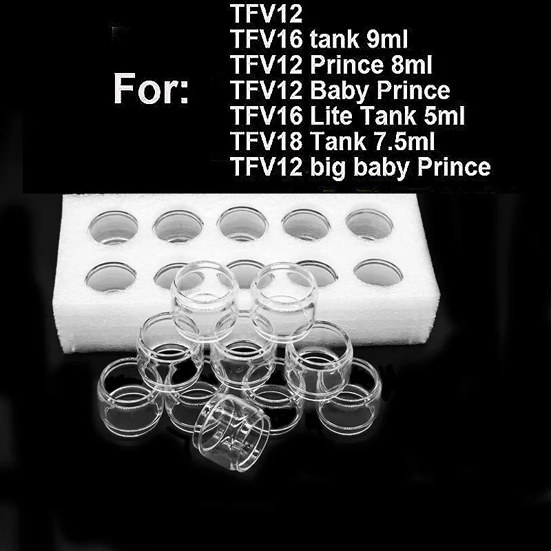 10PCS Bubble Replacement Fat Glass Tube For TFV12 Prince TFV12 Big Baby ... - £14.48 GBP+