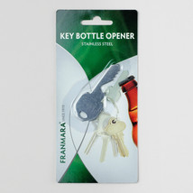 Stainless Steel Key Style Beverage Glass Bottle Opener Keychain Bar Tool - £3.91 GBP