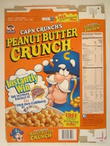 Empty QUAKER Cereal Box CAP&#39;N CRUNCH Peanut 2001 ISLANDS OF ADVENTURE [G... - £3.80 GBP