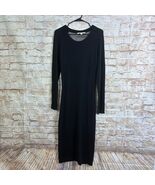 Jonathan Simkhai Black Sheer Back Midi Sweater Dress Size Small - $1,271.06 MXN