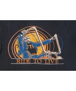 Barney&#39;s Leather Ride To Live Ghost Rider 1995 Bike Week T-Shirt Size XL - $900.91 MXN