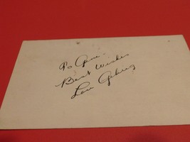 Lou Gehrig Hand Signed Autograph On A Mailed Postcard 1940 !! - £3,708.45 GBP