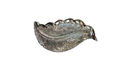 Vtg 2" SIGNED GERRYS LEAF Brooch Pin Textured Silver Tone Metal Costume Jewelry image 6