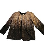 Bob Mackie Women&#39;s Ombre Sequin Jacket Black Copper Sequins Size Small NWT  - $29.95