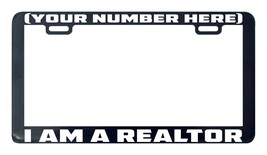 Realtor I Am A Realtor Real Personalizado Teléfono Número Licencia Placa Marco - £4.92 GBP