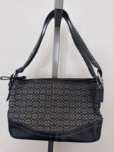Vintage COACH Signature C Jacquard Black Hobo F10945 Handbag - $79.19