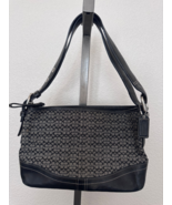Vintage COACH Signature C Jacquard Black Hobo F10945 Handbag - $110.36 CAD