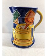 Made In Italy Decorative Water Pitcher. Blue/Yellow Water Jug Design - £10.28 GBP