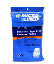 DVC Micro Lined Vacuum Bags Designed to Fit Panasonic Type C-13, Kenmore 50570 - £6.25 GBP