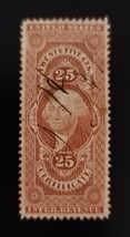 1862-71 25c U.S.A. Internal Revenue, First Issue, Washington, R44c, Cert... - $1.98
