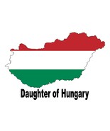 Daughter of Hungary Hungarian Country Map Flag Poster High Quality Print - £5.50 GBP+