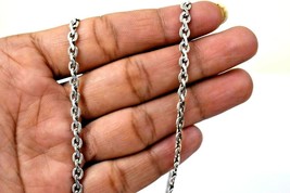 Solid 925 Sterling Silver 16&quot; Handmade Designer Chain Women Gift Bridal CH-1001 - £47.00 GBP