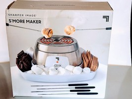 Sharper Image S&#39;Mores Maker-with 4 marshmallow forks-stainless steel - £11.63 GBP