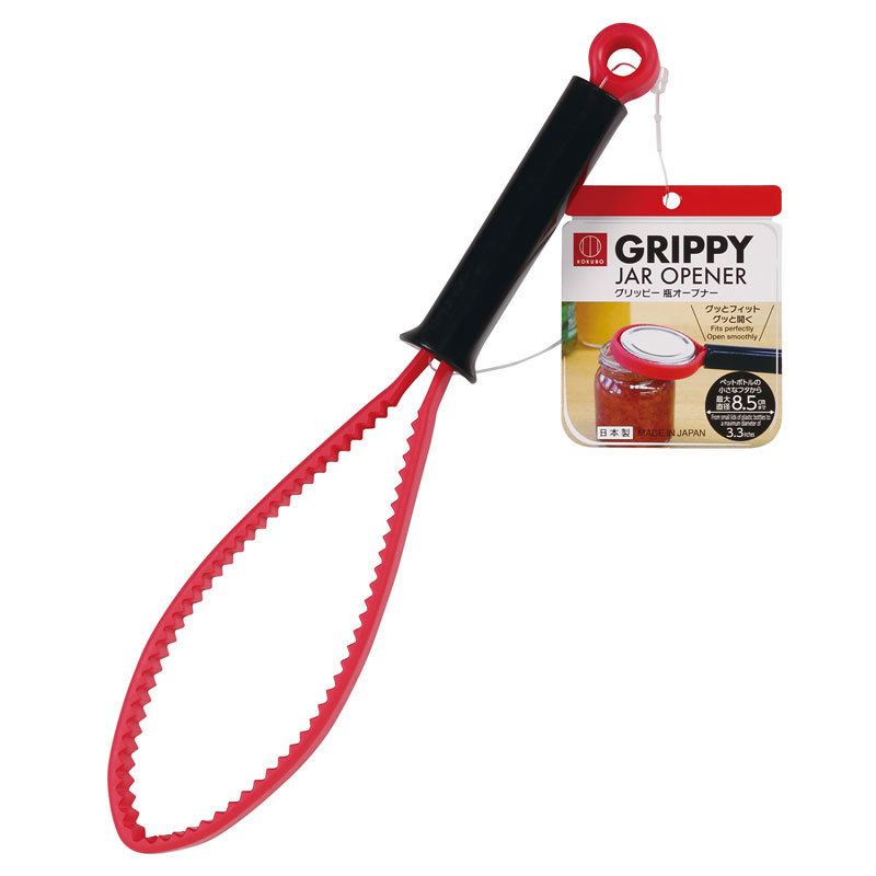 KOKUBO GRIPPY Bottle Jar Opener Kitchen Tool Red