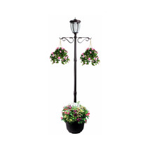 18 dia. 7 ft. Sun-Ray Kenwick Bronze Single Head Solar Lamp Post &amp; Plant... - $222.39