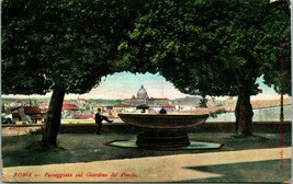 Vintage Postcard - Rome Roma - Passeggiata sul Giardino del Pincio E Richter - £4.60 GBP