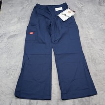 Dickies Pants Womens M Navy Petite Cargo Medical Uniform Scrub Pull On B... - $22.75