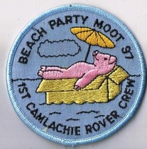 Boy Scouts Canada Patch Beach Party Moot 1997 1st Camlachie Rover Crew 3&quot; - £7.73 GBP