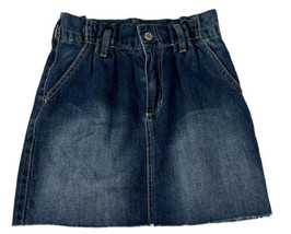 Hollister Women&#39;s Jean Skirt Sz 00 Frayed Denim Ultra High-Rise Cotton W... - £12.01 GBP