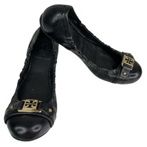 Tory Burch Ballet Flats Black 7.5 Leather Flaw - $50.00