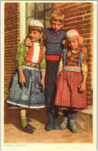 Children Standing In Marken Holland Postcard - £5.30 GBP