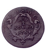 1764 Italian States Gorizia Countship 1/2 Soldo Copper XF Condition KM #10 - $3,140.65 MXN